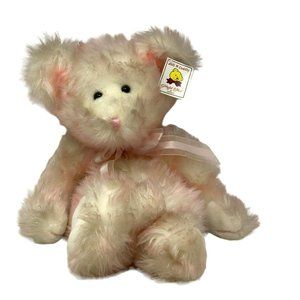 CHRISHA Playful Plush Pink Bear Tinsel 1988 Vintage